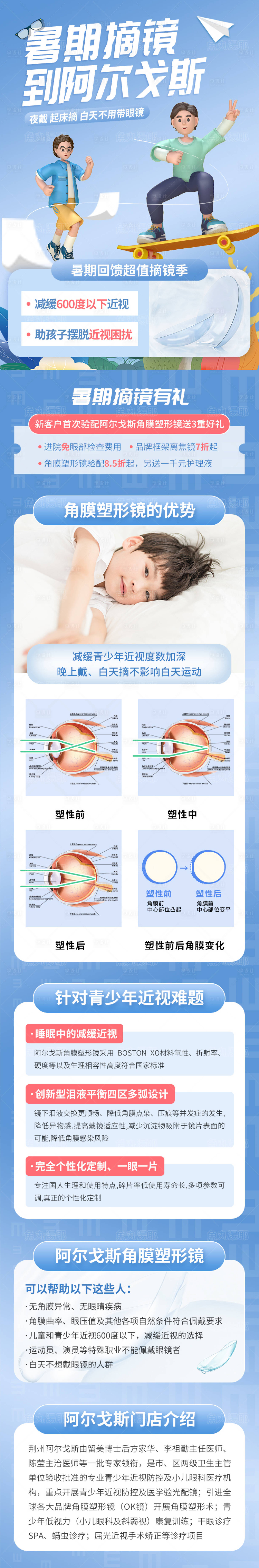 近视眼科眼睛摘镜手术长图-源文件【享设计】