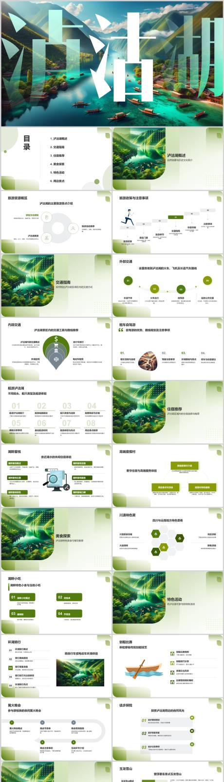 源文件下载【享设计】搜索编号：85150022267989118【泸沽湖自由行旅游攻略PPT】