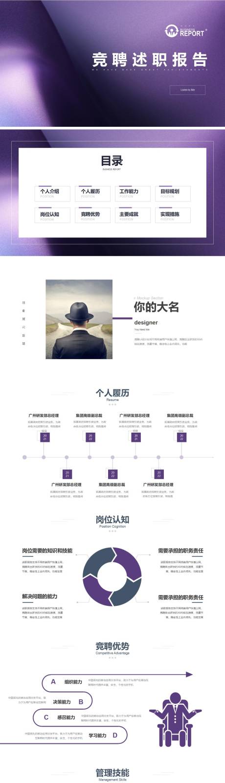 源文件下载【简约商务风经理竞聘述职报告PPT】编号：20330022314013614