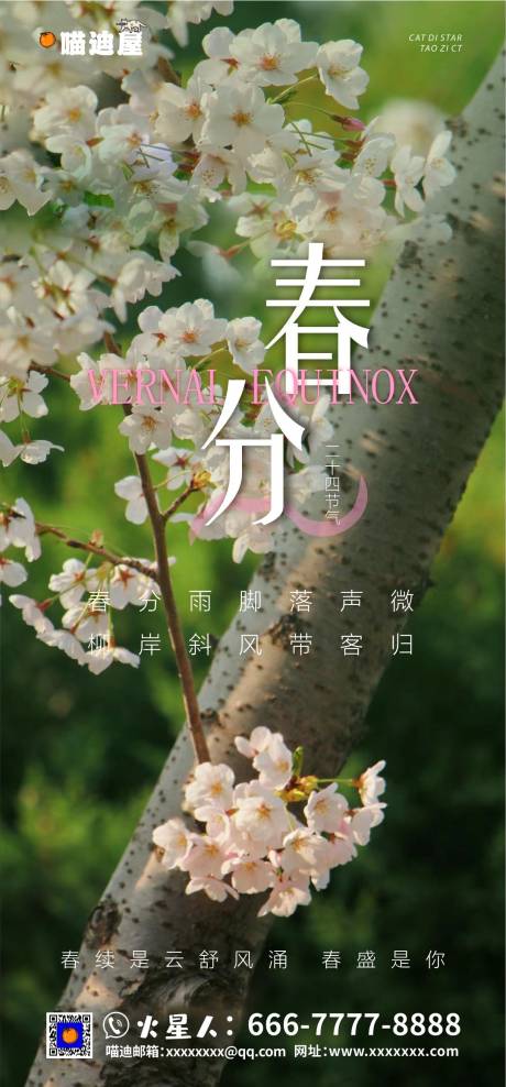 源文件下载【春分海报】编号：54100022437203911