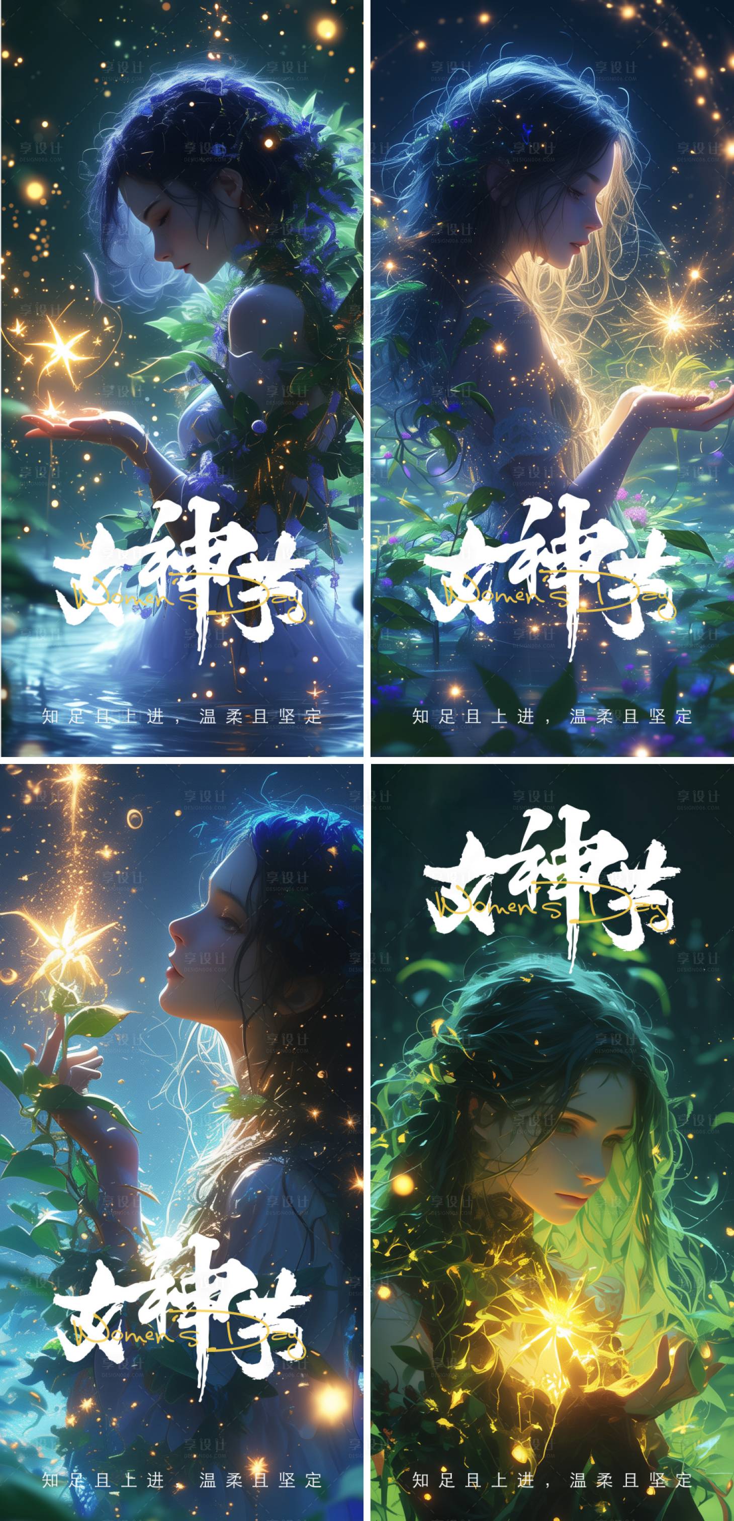 源文件下载【享设计】搜索编号：56190022335383933【女神节梦幻系列海报】