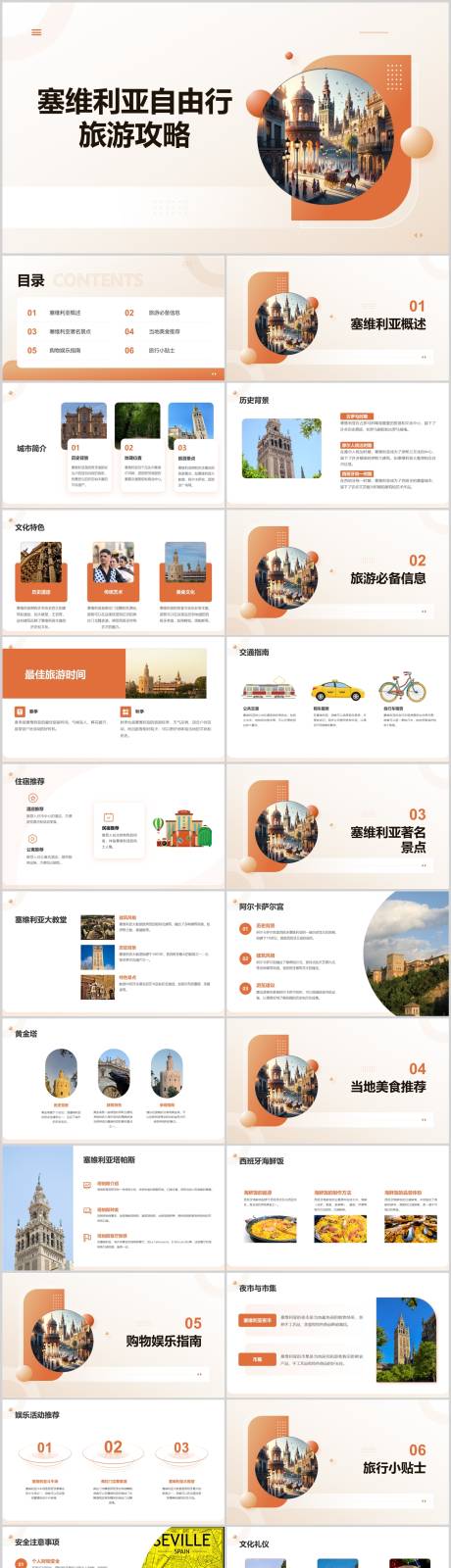 源文件下载【塞维利亚自由行旅游攻略PPT】编号：86270022728169101