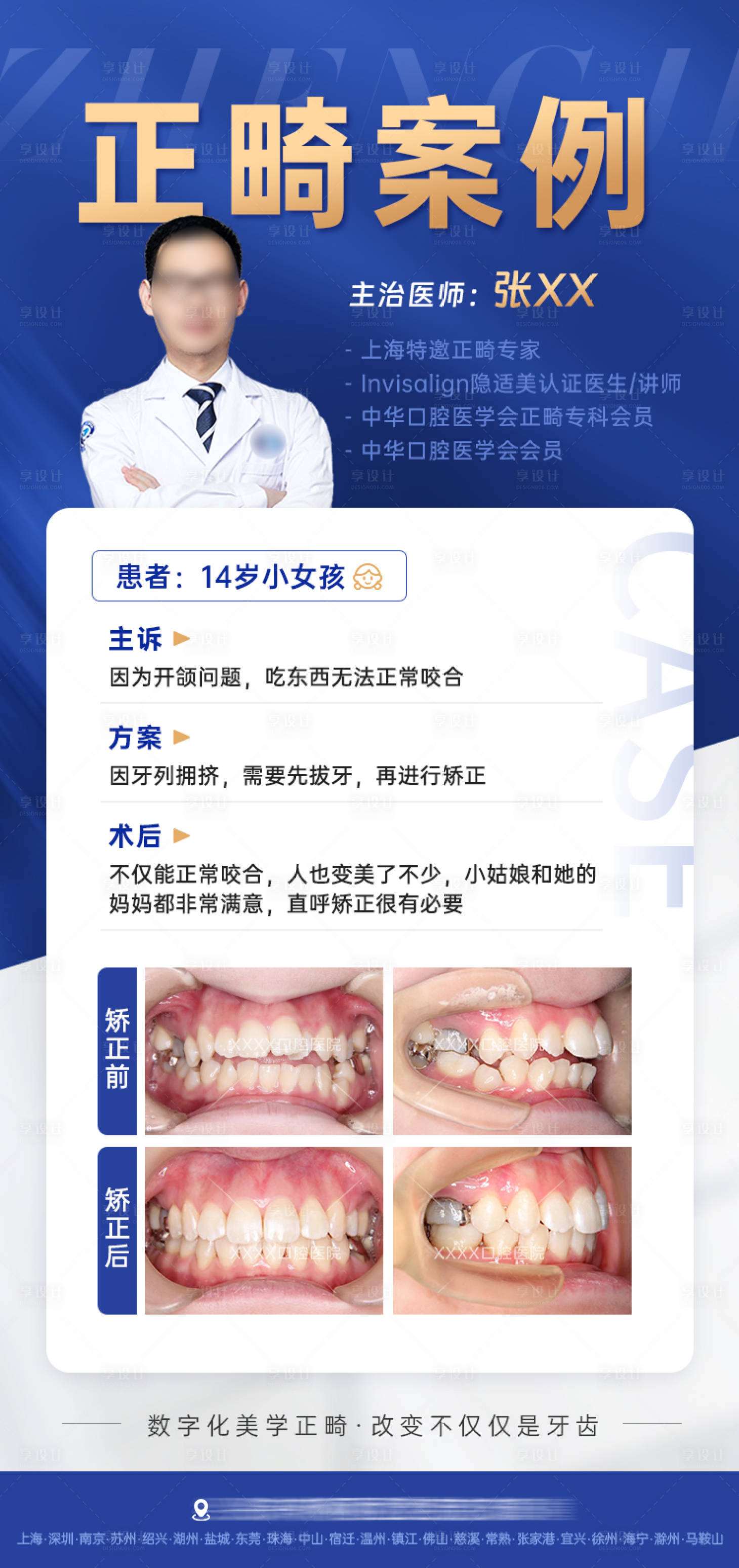 源文件下載【享設計】搜索編號：29100022910494638【矯正案例海報模板前后對比海報】