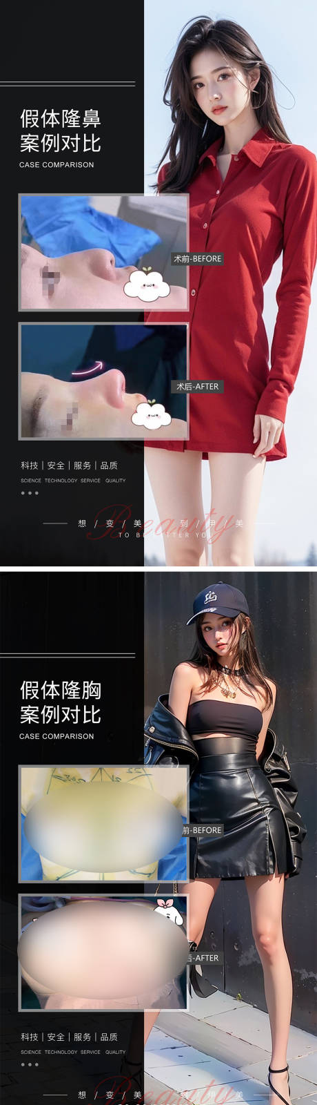 源文件下載【醫美整形案例對比海報】編號：91110022431312459