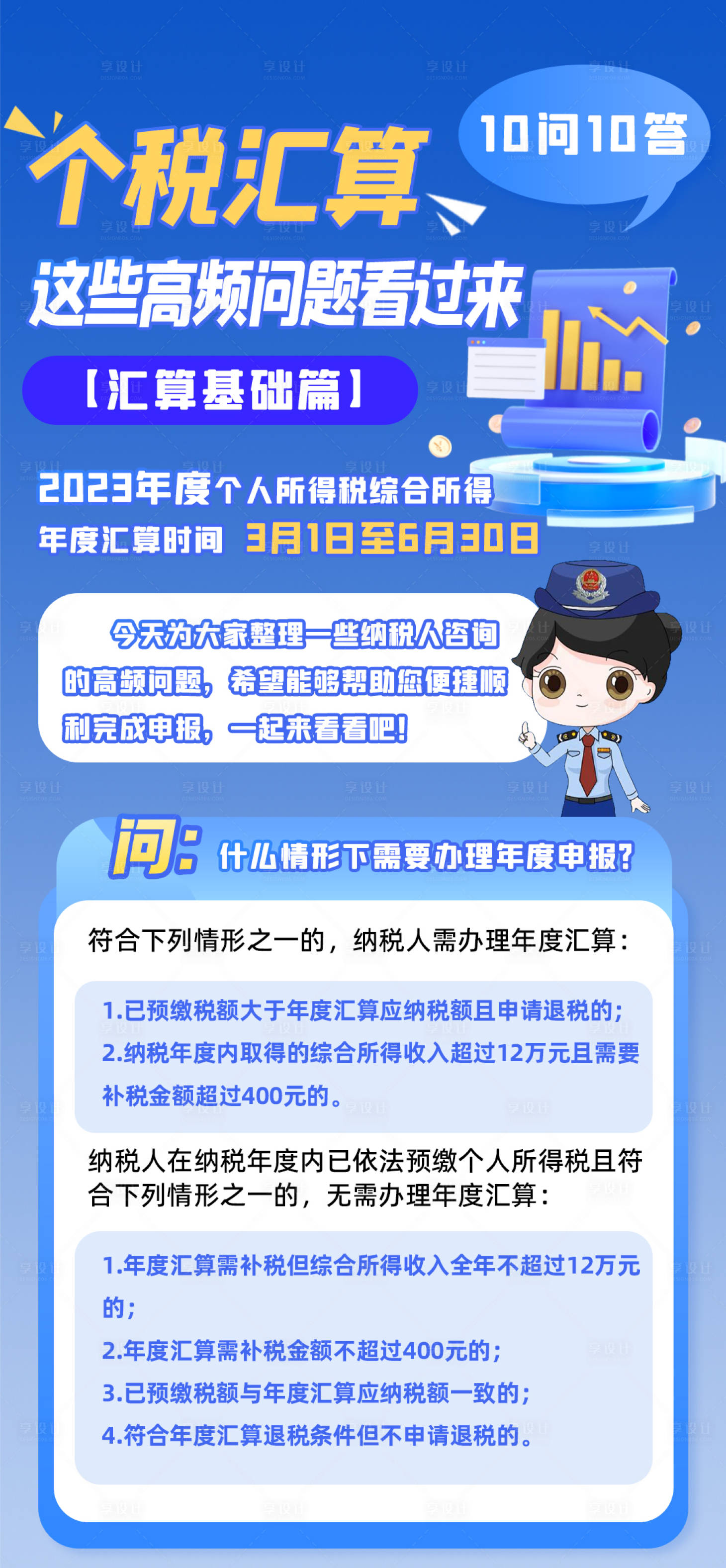 源文件下载【享设计】搜索编号：33950022759193331【税务个税汇算问答长图】