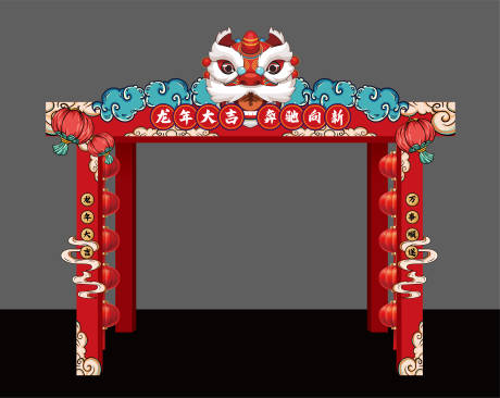 源文件下载【享设计】搜索编号：93140022709959163【中国风国潮门头】