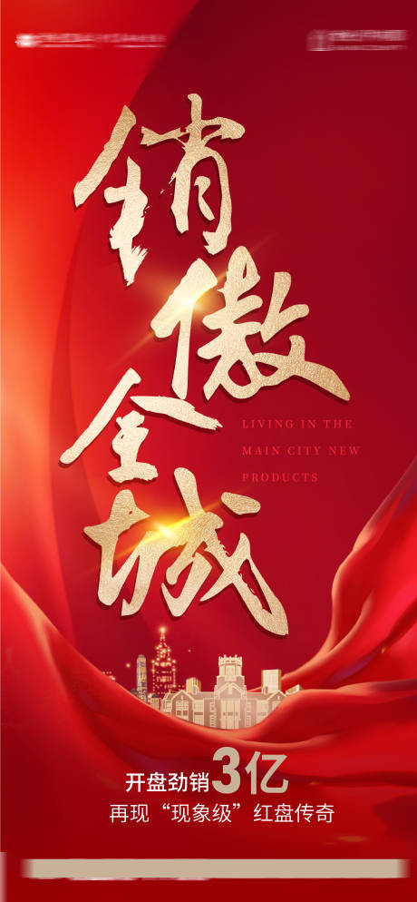 源文件下载【地产开盘销售业绩宣传海报】编号：97000023130186958