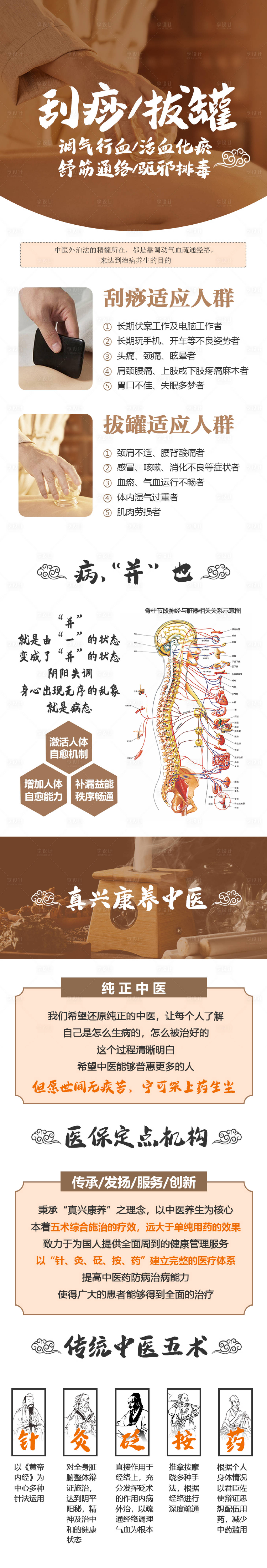 源文件下载【享设计】搜索编号：69760023229194040【刮痧拔罐中医康复治疗长图海报】