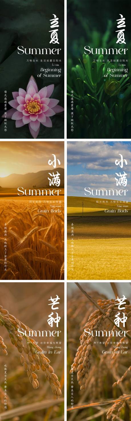 源文件下载【享设计】搜索编号：35350023603184195【立夏小满芒种节气海报】
