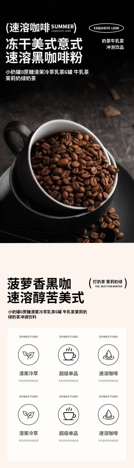 源文件下載【簡約大氣食品茶飲咖啡飲料詳情頁】編號：89350023129387798