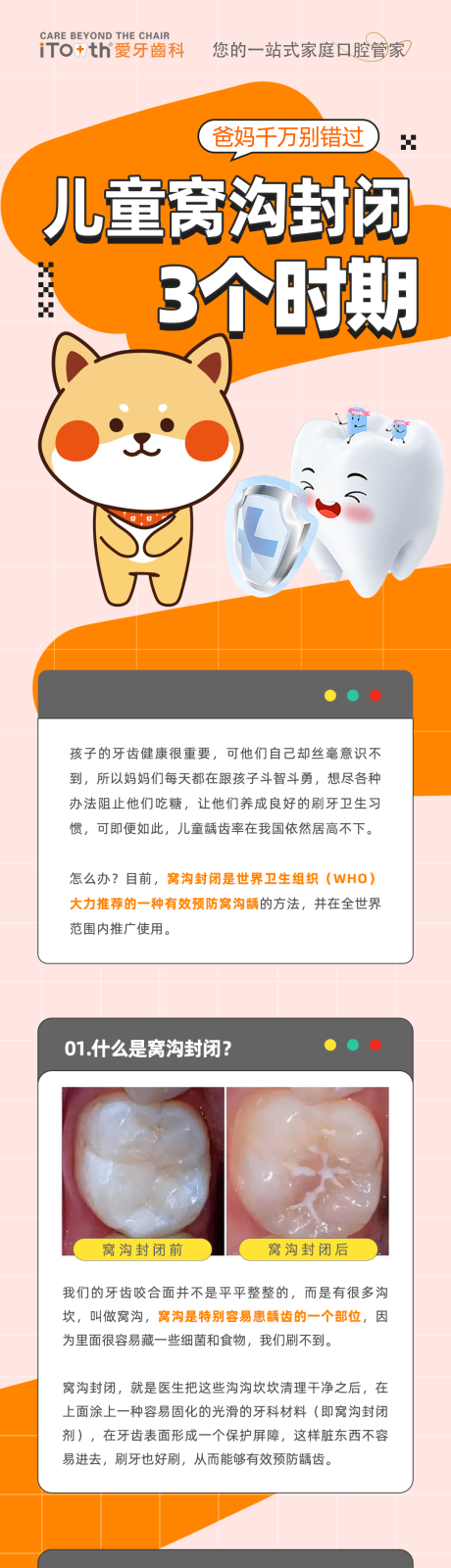 源文件下載【享設(shè)計(jì)】搜索編號(hào)：45900023116688754【口腔預(yù)防窩溝封閉科普長圖】