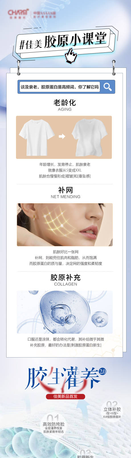 源文件下载【享设计】搜索编号：83420023318826634【胶原小课堂长图】