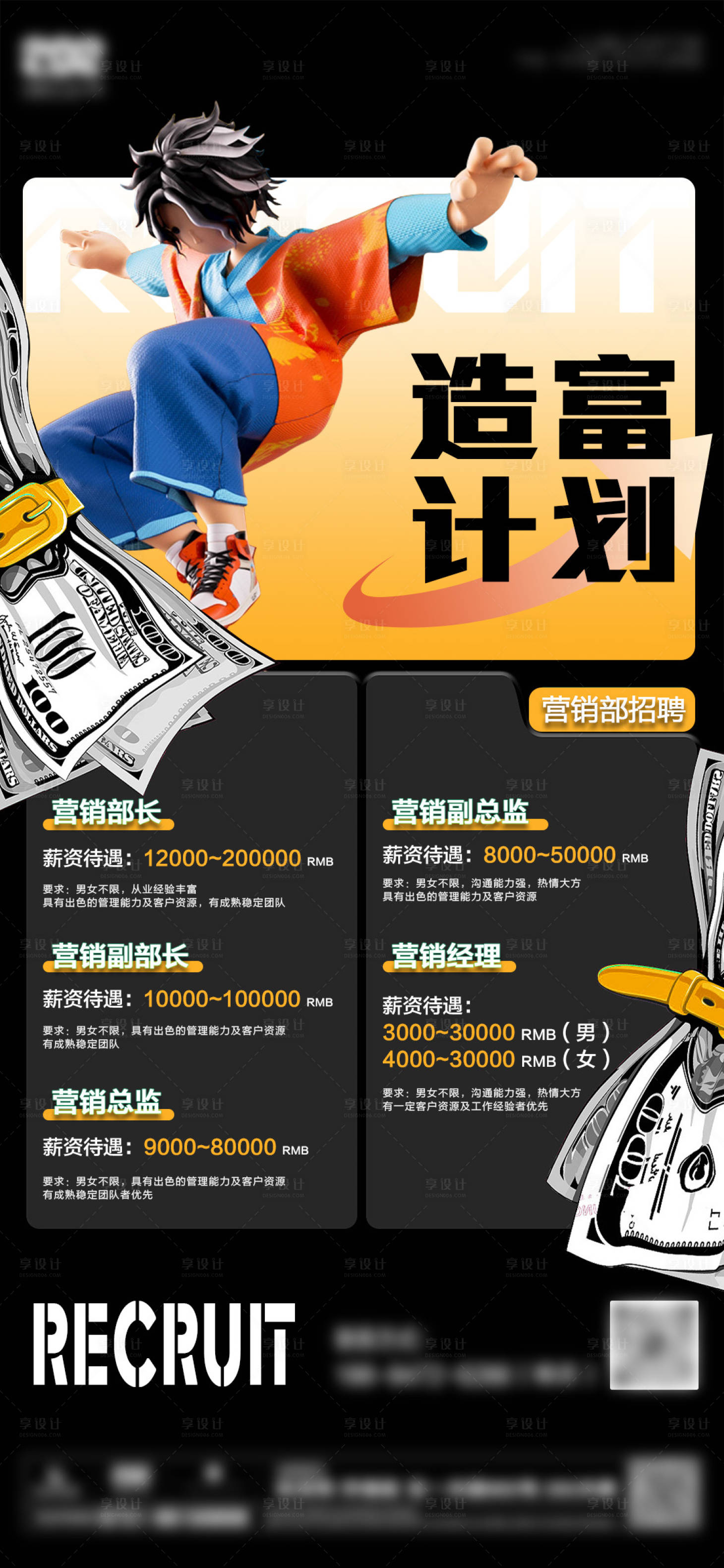 源文件下載【享設計】搜索編號：43690023029696284【酒吧招聘海報】