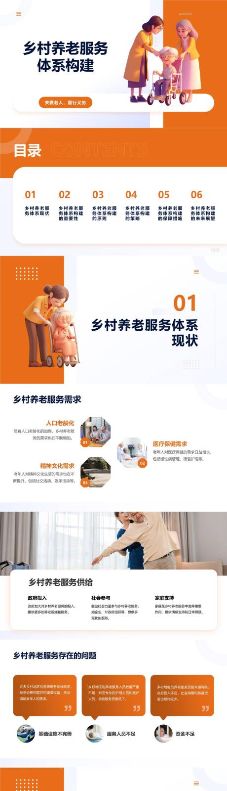 源文件下载【享设计】搜索编号：54140023577419909【乡村养老服务体系构建PPT】