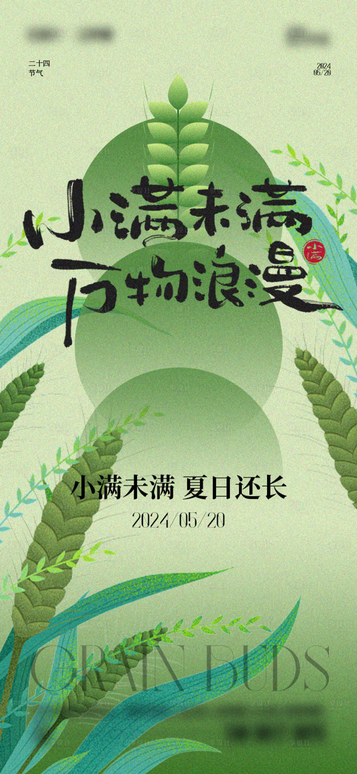 源文件下载【小满节气海报】编号：62610023576062885