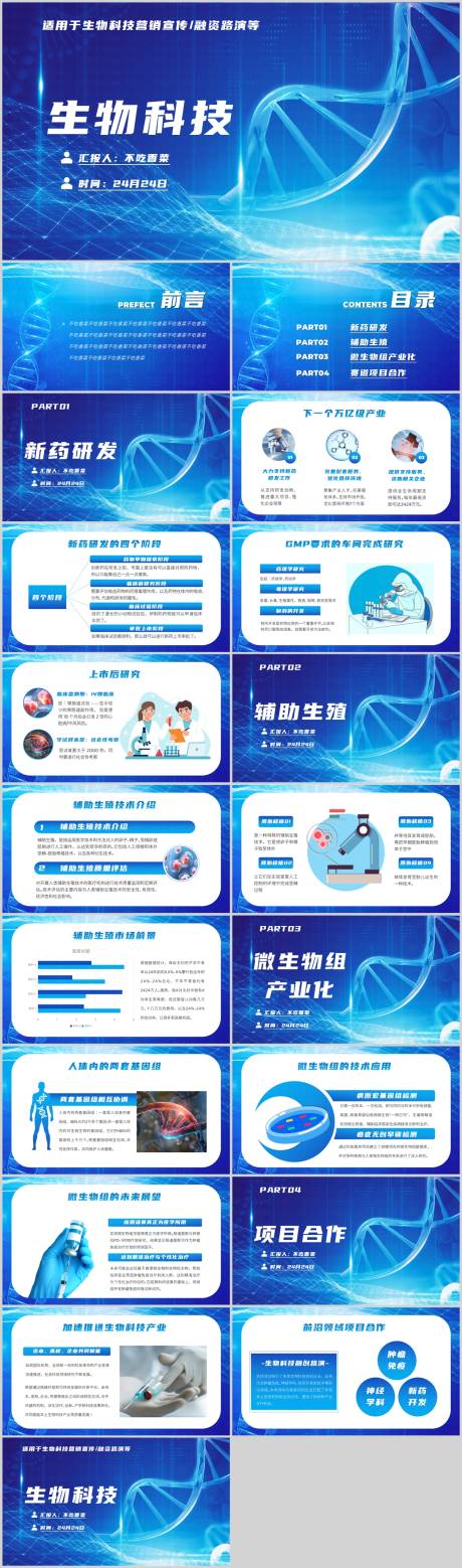 源文件下载【享设计】搜索编号：10240023552177544【生物科技项目宣传合作内容PPT】