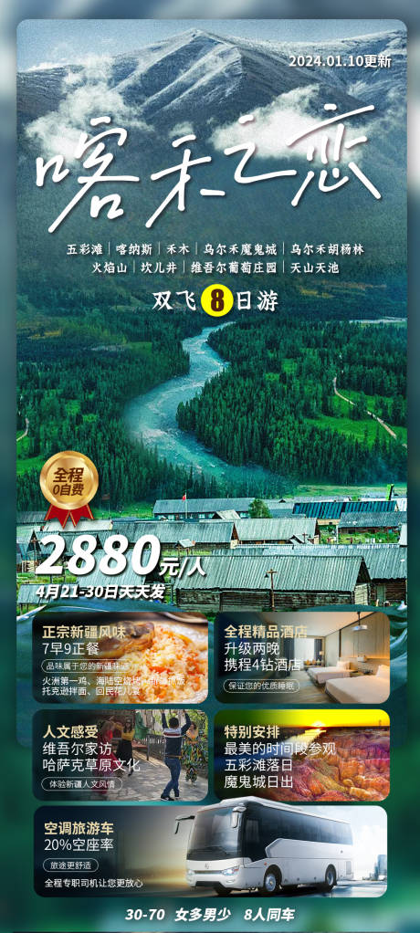 源文件下载【新疆北疆喀纳斯旅游海报】编号：79240023033718444