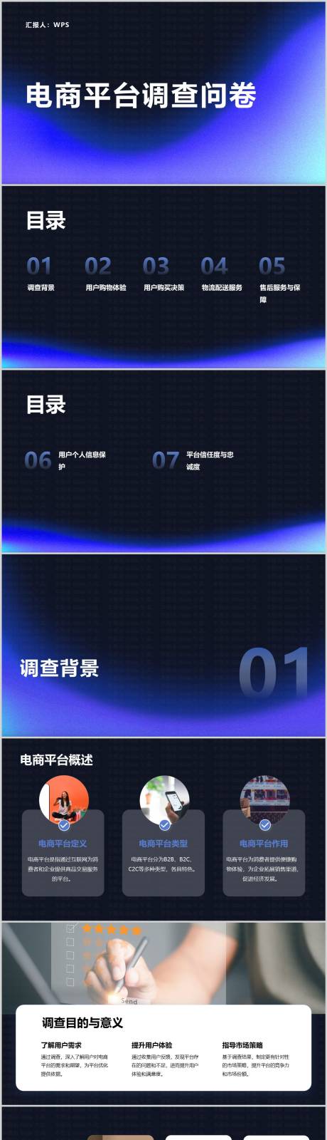 源文件下载【电商平台调查问卷PPT】编号：41750023610557146