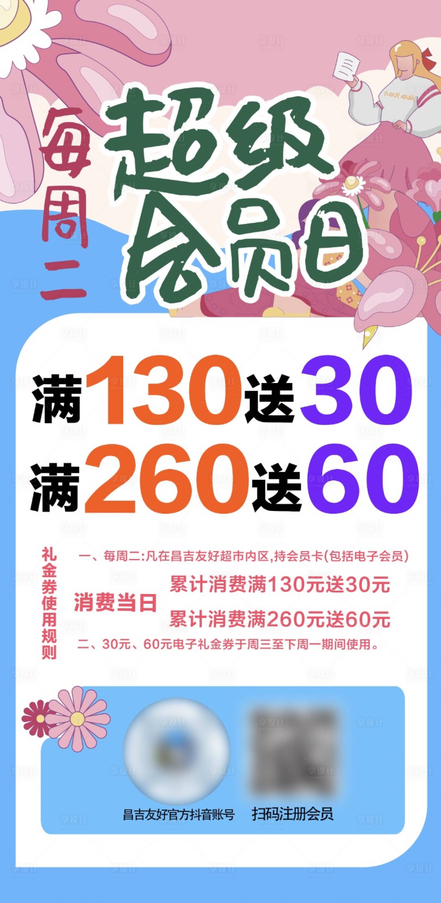 源文件下载【超市会员日海报】编号：17660022951122731