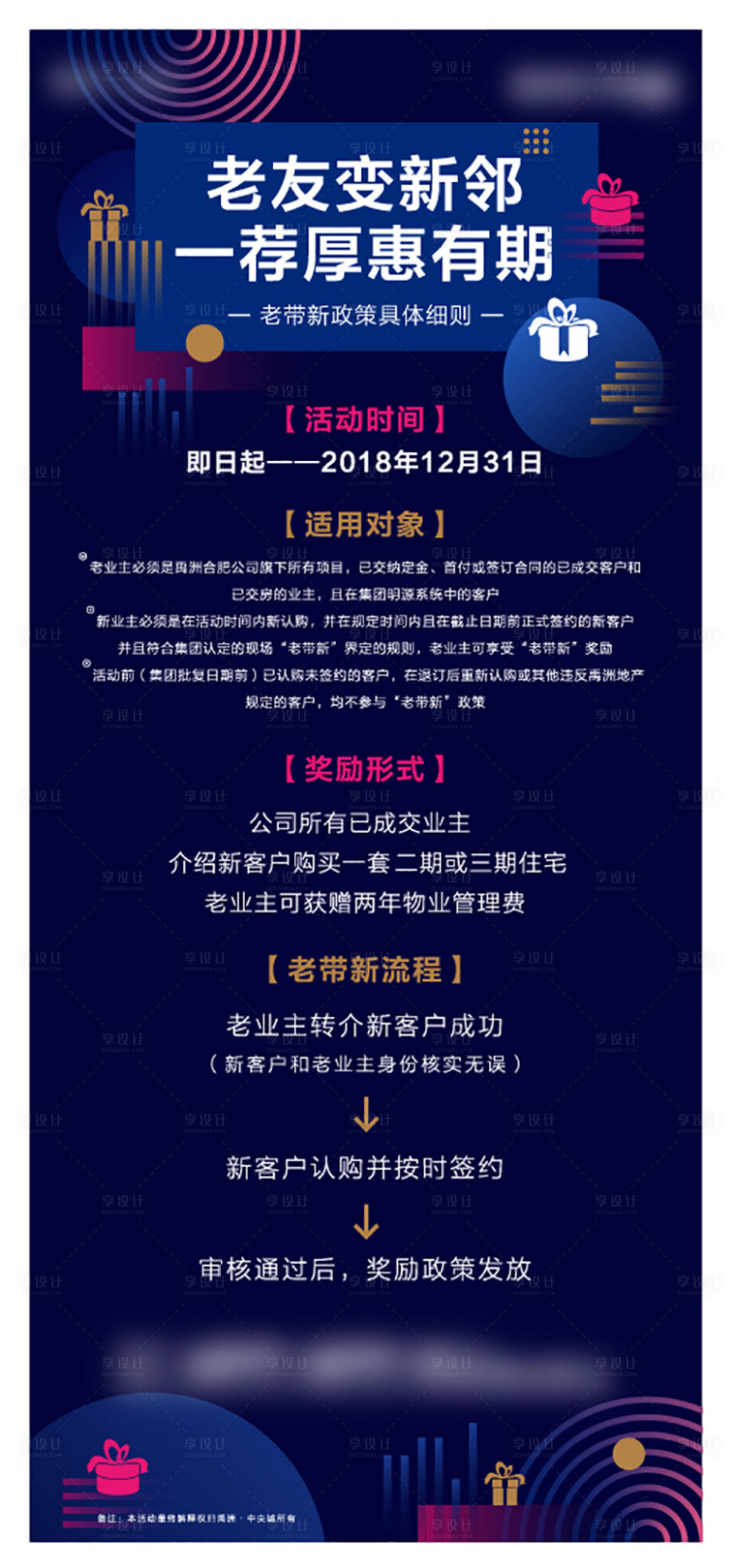 源文件下载【房地产老带新展架】编号：50240023109016989