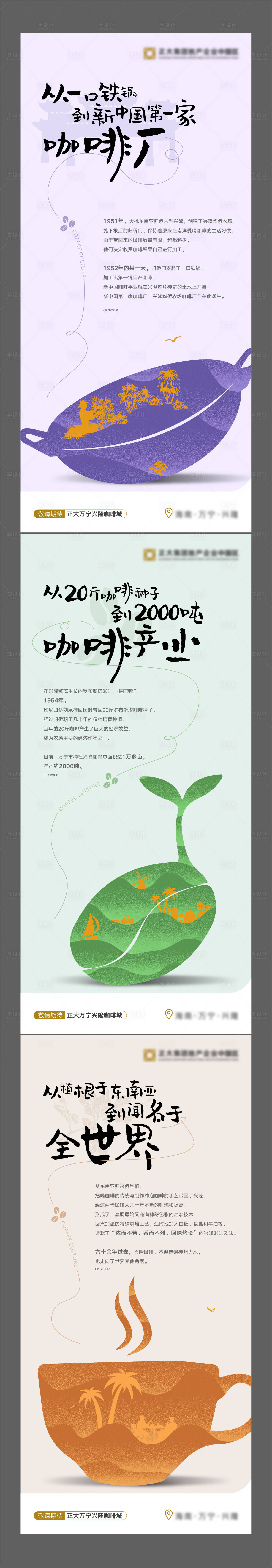 源文件下載【享設(shè)計(jì)】搜索編號(hào)：85770023628131430【項(xiàng)目咖啡產(chǎn)業(yè)價(jià)值點(diǎn)系列海報(bào)】