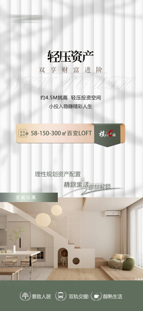 源文件下载【公寓价值点海报】编号：52410023477914707