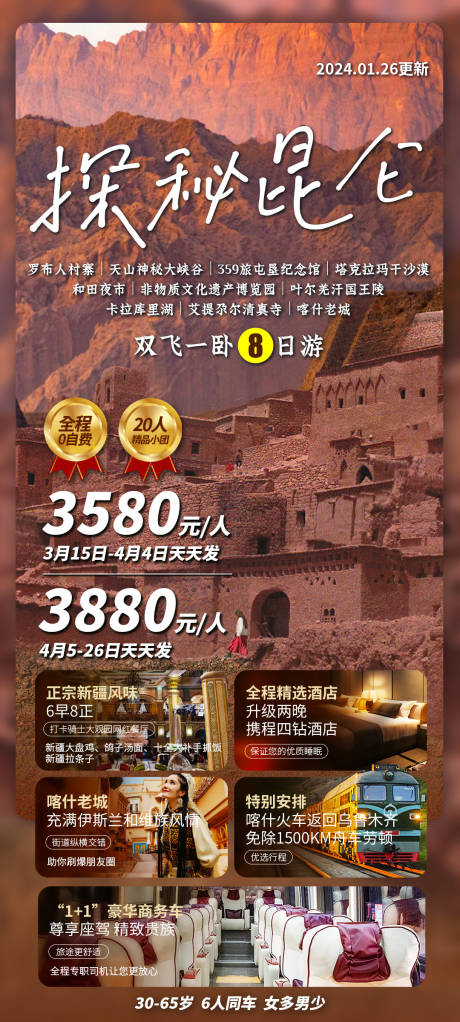 编号：84910023033633289【享设计】源文件下载-新疆南疆旅游海报