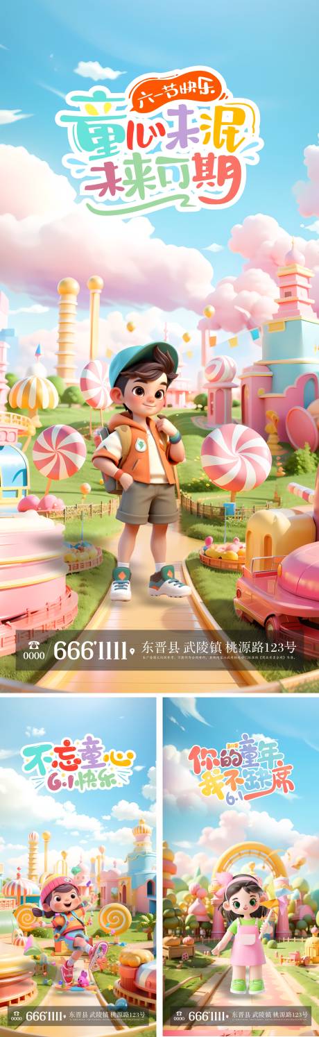 源文件下载【享设计】搜索编号：16150023126923980【地产六一儿童节系列海报】