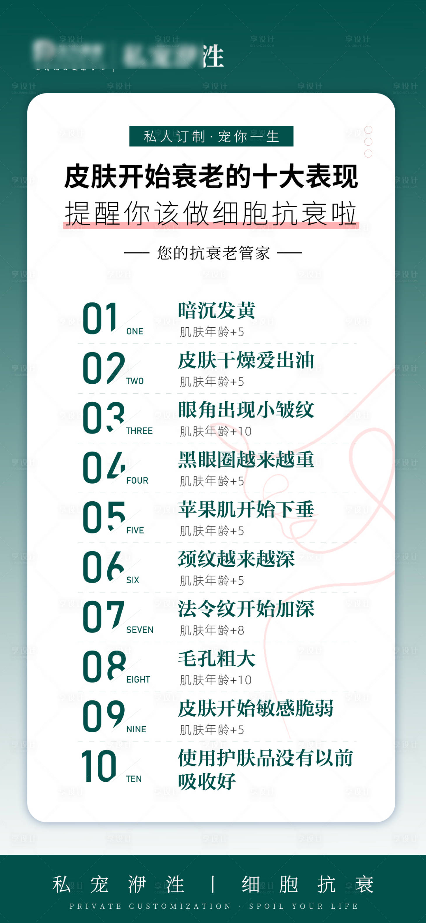 源文件下載【享設計】搜索編號：98760023260376559【皮膚開始衰老十大表現】