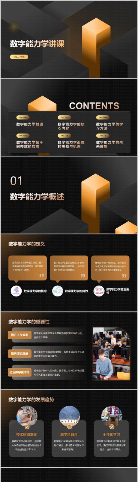 源文件下載【享設(shè)計(jì)】搜索編號(hào)：34350023610622390【數(shù)字能力學(xué)黑金大氣PPT】