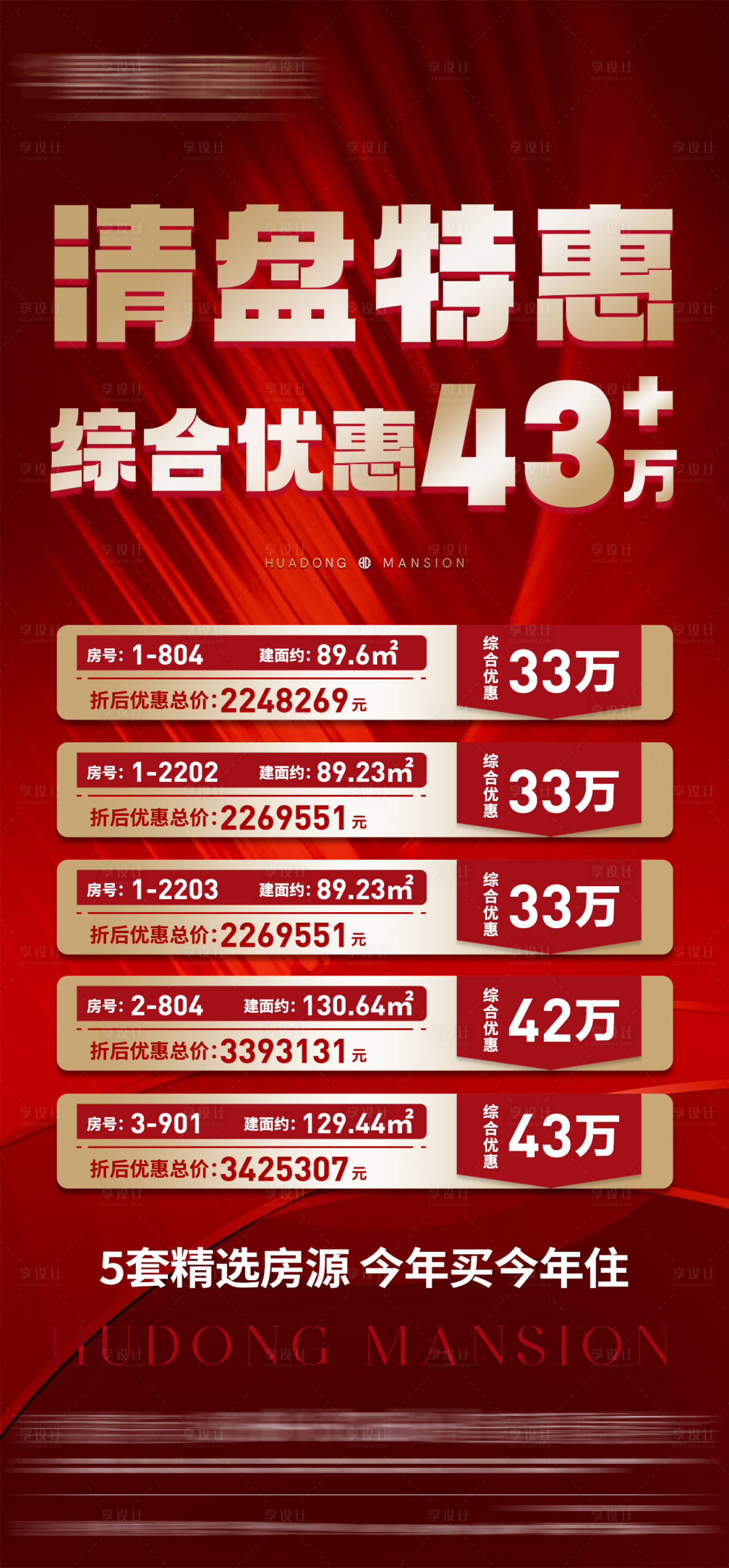 源文件下载【享设计】搜索编号：82650023184319172【地产房源海报】