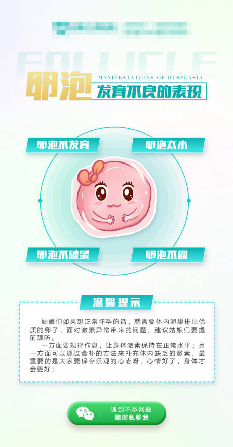 源文件下载【卵泡发育不正常的表现医疗海报】编号：53050023179353805