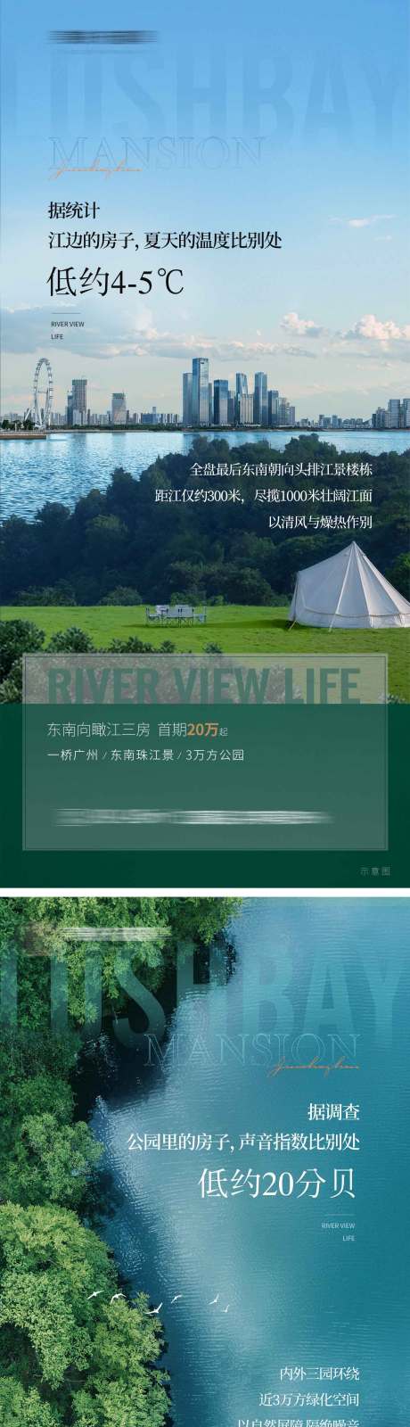 地产江景园林价值海报-源文件【享设计】