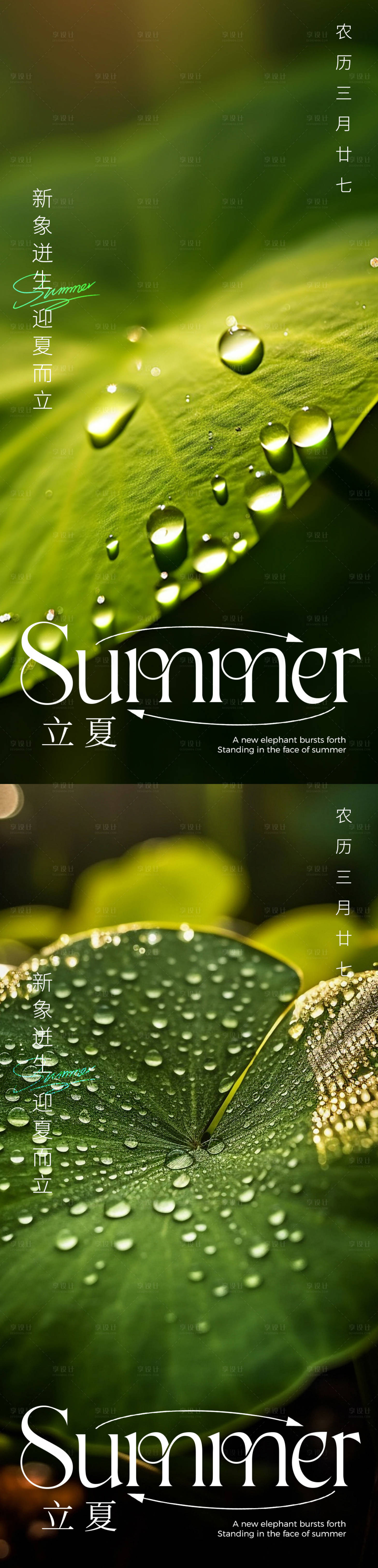 源文件下载【享设计】搜索编号：26480023493621906【立夏节气海报】