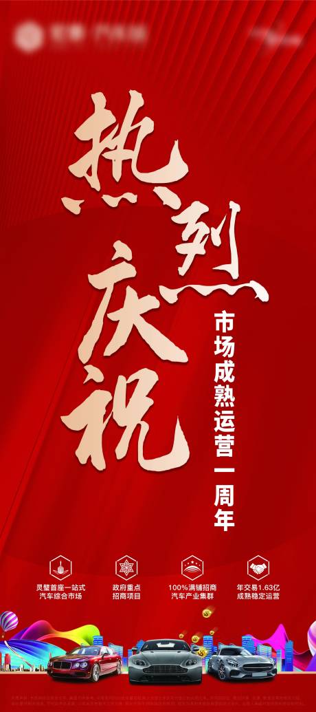 源文件下载【一周年成功运营展架 】编号：10390023285391948
