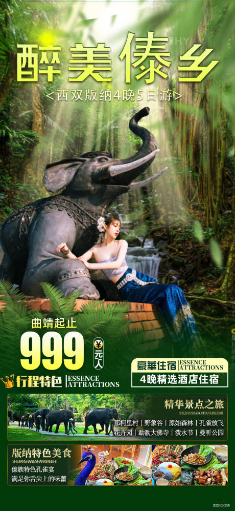 编号：89270022998805354【享设计】源文件下载-云南西双版纳旅游海报