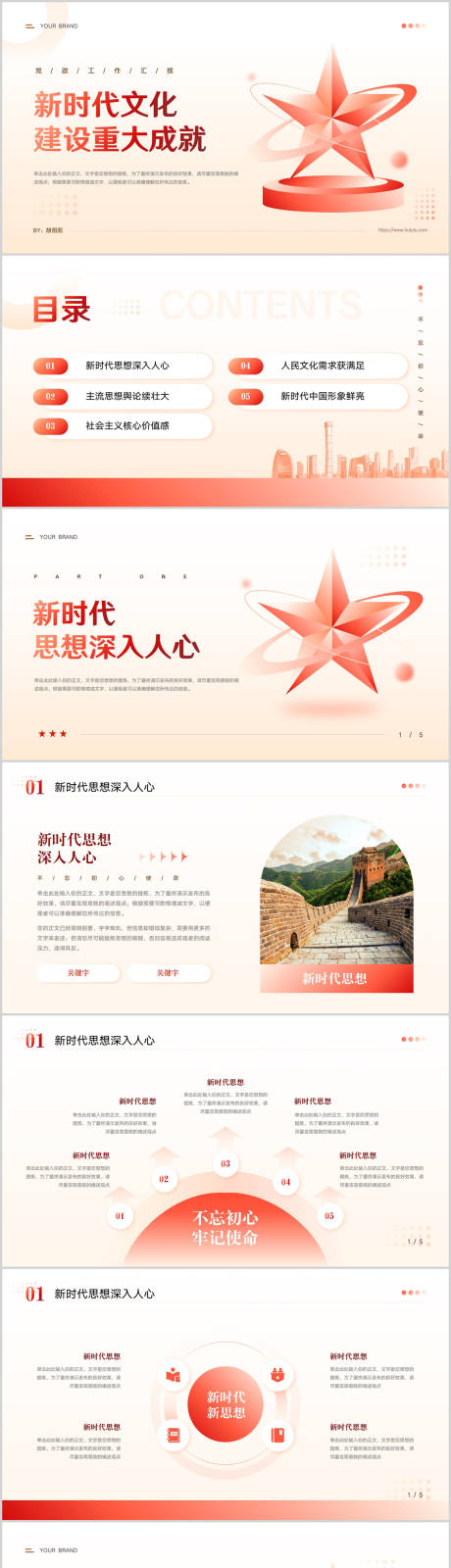源文件下载【新时代文化建设党政工作汇报PPT】编号：29350023312472565