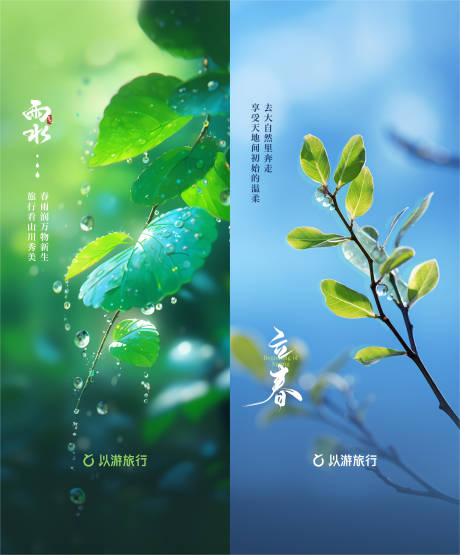 源文件下载【立春雨水节气海报】编号：61770022951848540