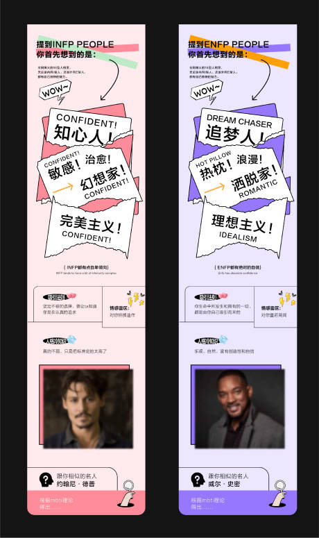 源文件下载【享设计】搜索编号：27840023526507637【mbti系列简约时尚长图】