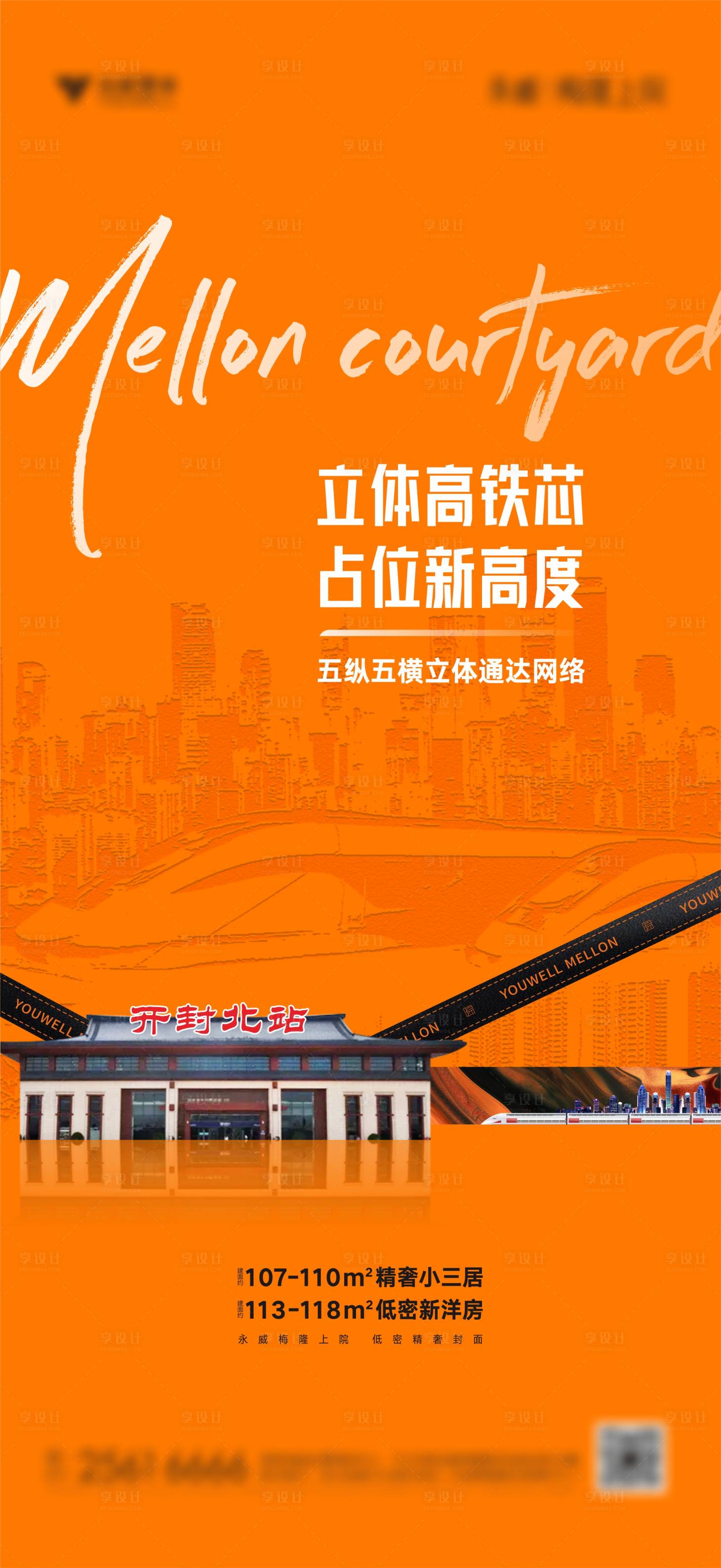 源文件下载【享设计】搜索编号：27870023344592842【地产高铁价值点移动端海报】