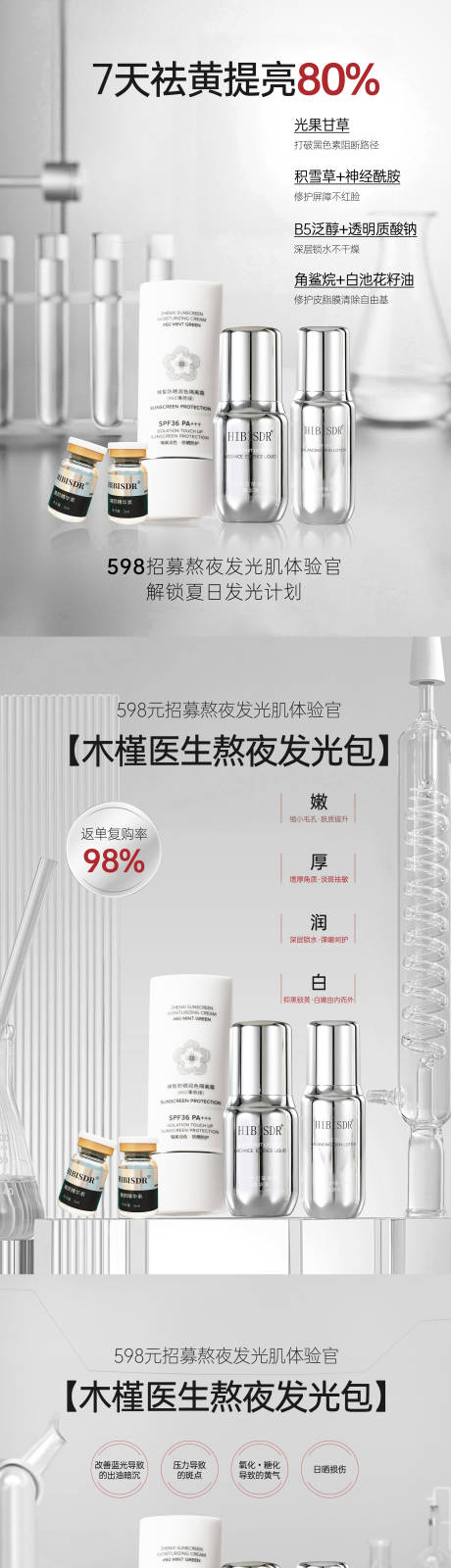 源文件下载【医美熬夜发光包系列海报】编号：97740023622109824