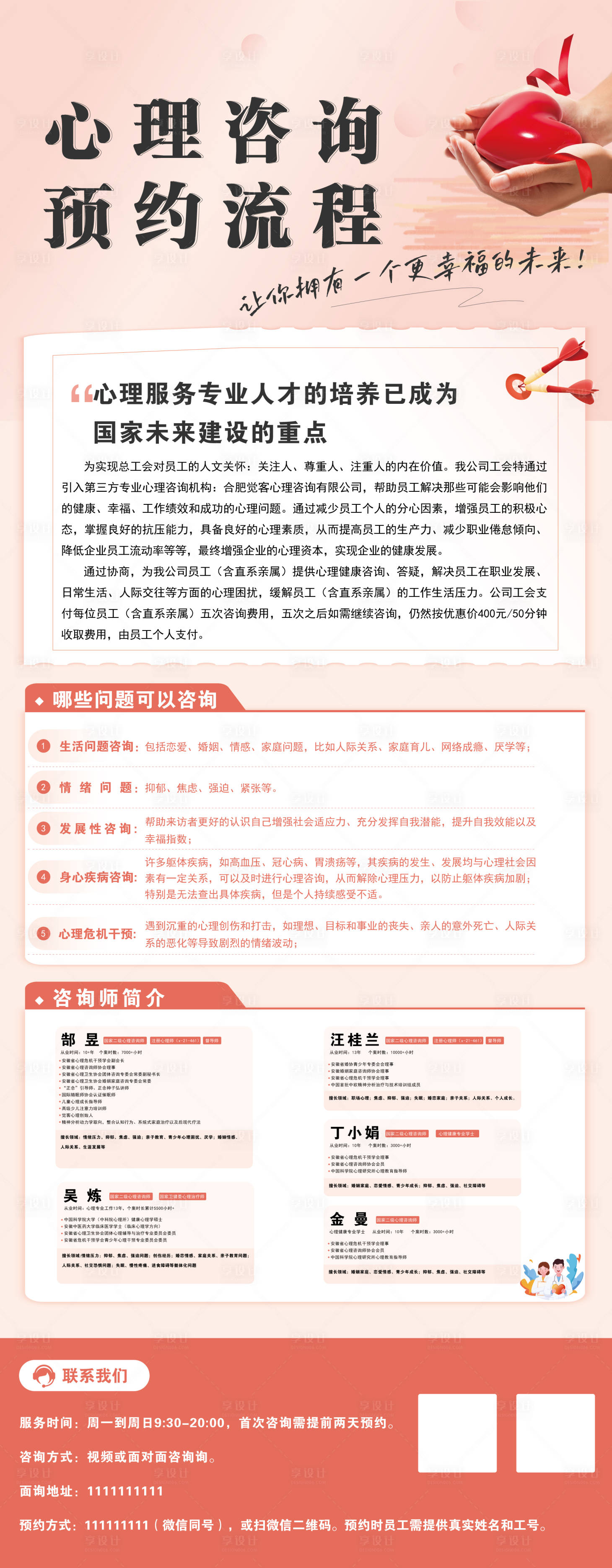 源文件下載【享設(shè)計(jì)】搜索編號：74660023126416736【心理咨詢流程海報(bào)】
