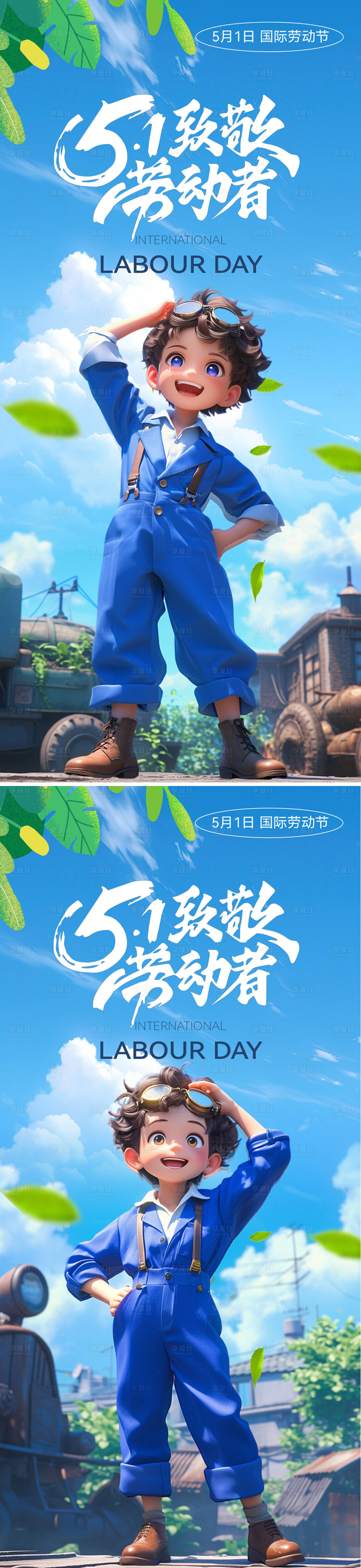 源文件下载【享设计】搜索编号：32390023509176201【51劳动节节日海报】