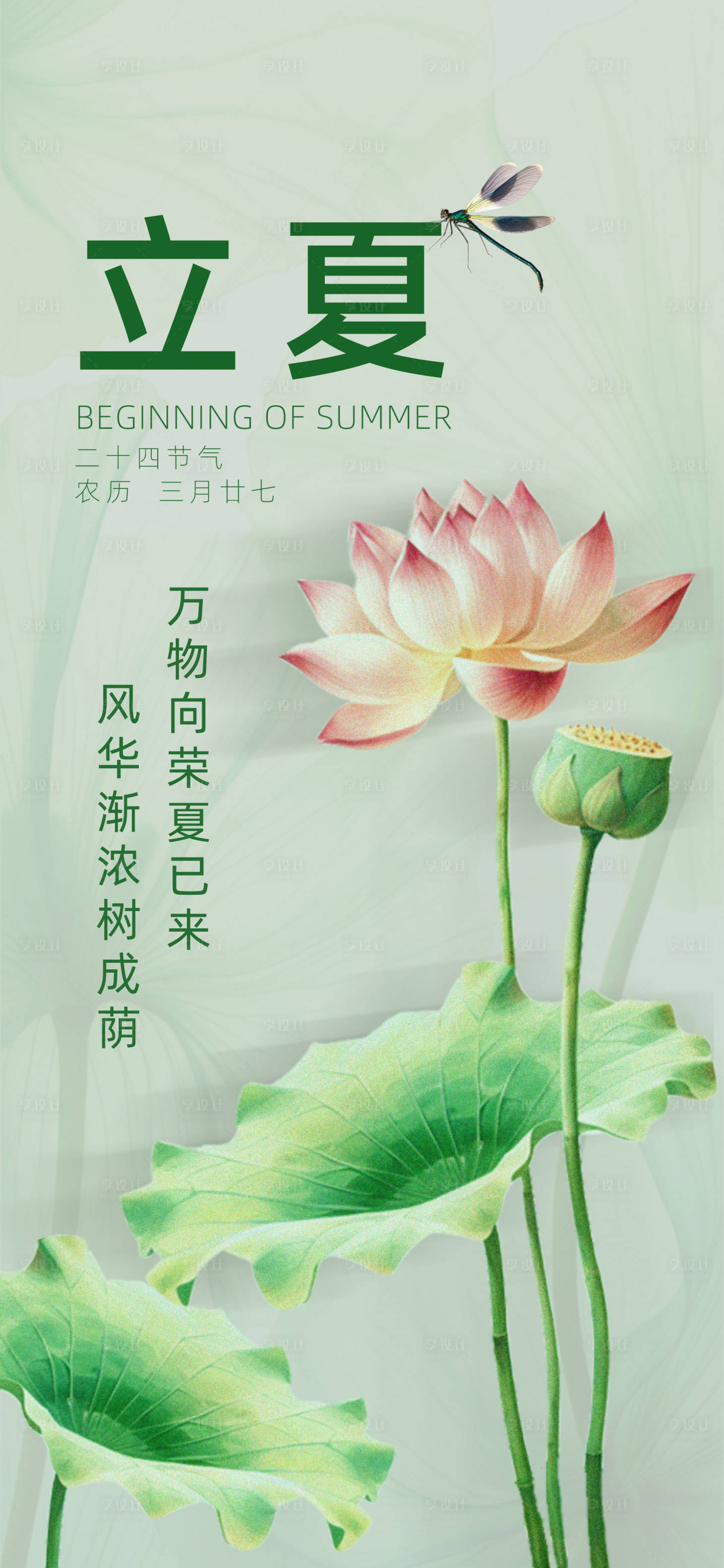 源文件下载【立夏节气海报】编号：49220023396913414