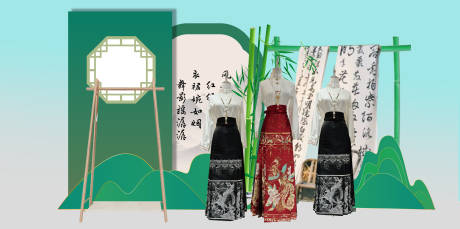 源文件下载【马面裙古风美陈】编号：53150023607089995