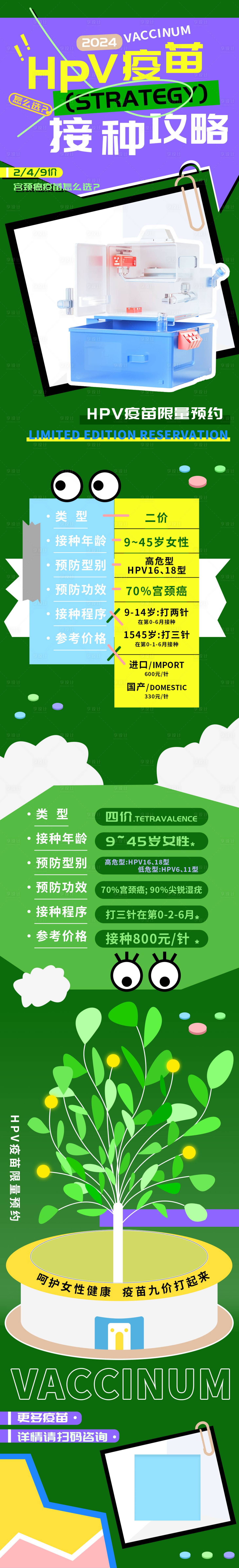 源文件下載【享設計】搜索編號：62310023020569165【HPV疫苗接種長圖】