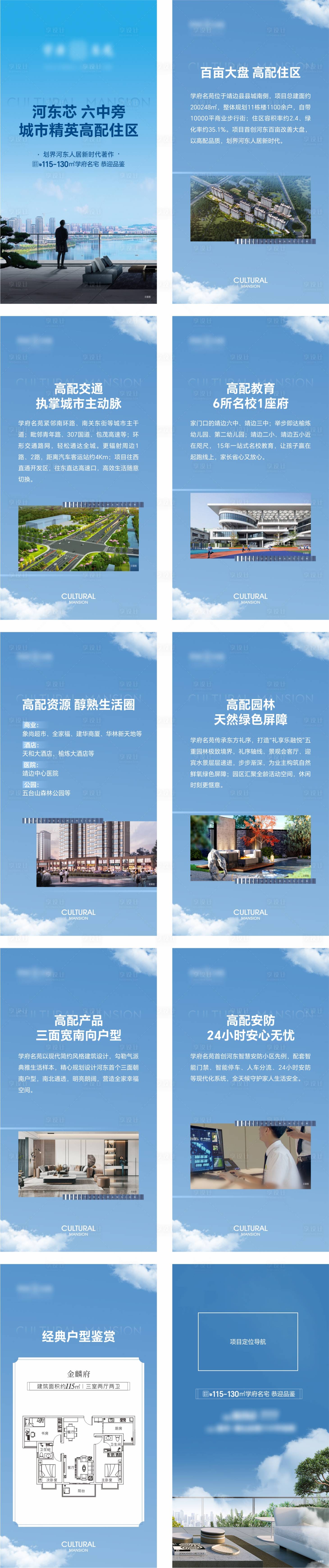 源文件下載【地產電子樓書H5系列海報】編號：77170023197754657