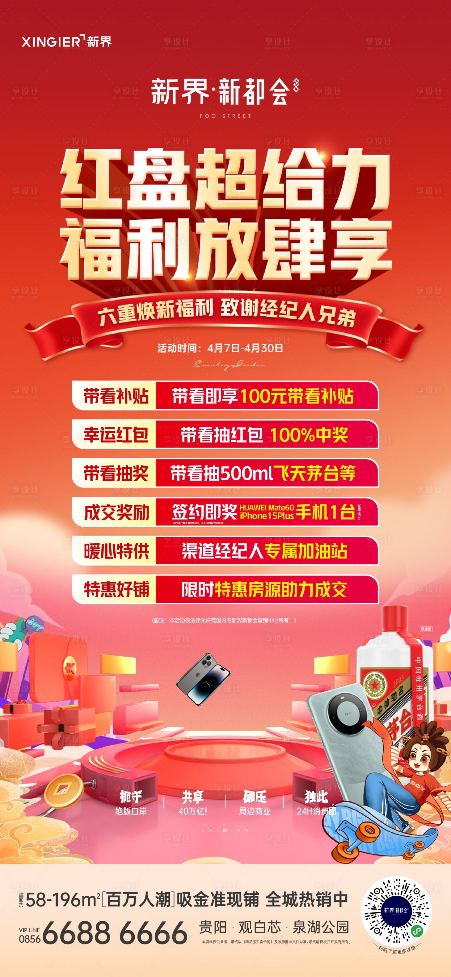 源文件下载【享设计】搜索编号：88570023501084445【房地产渠道政策海报】