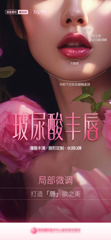 源文件下载【医美春季清新玻尿酸丰唇创意海报】编号：60830023072351274
