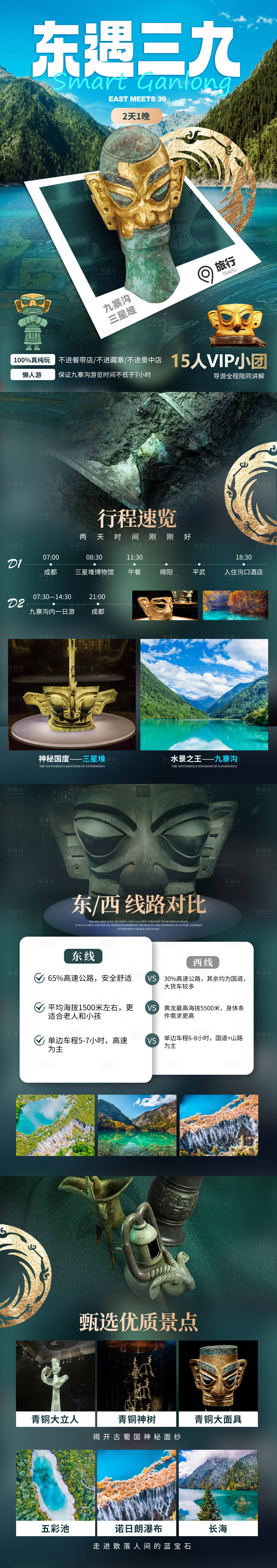 源文件下載【享設計】搜索編號：71690023211169903【九寨溝三星堆旅游長圖】